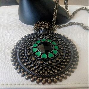 Large medallion necklace